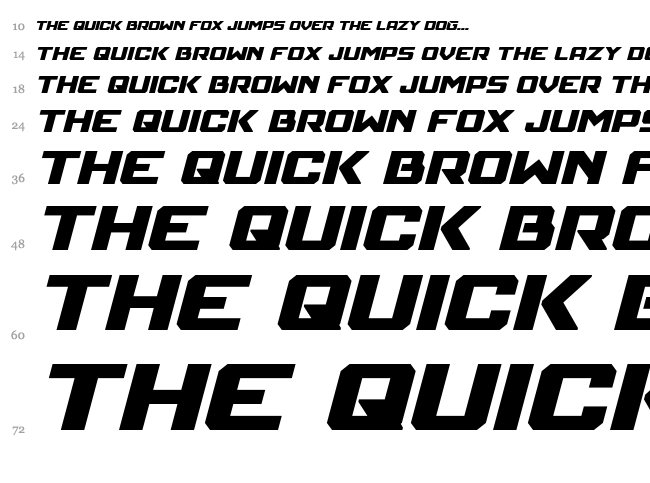 Mechfire font waterfall